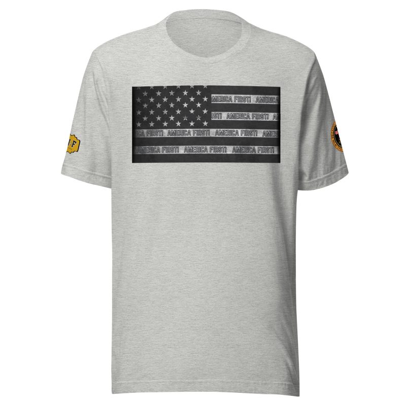 AMERICA FIRST Flag/Black T-Shirt
